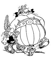 coloriage Asterix et obelix accompagnes d idefix